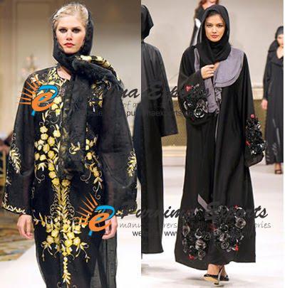 Haute Couture geborduurde Abaya-fabrikant India