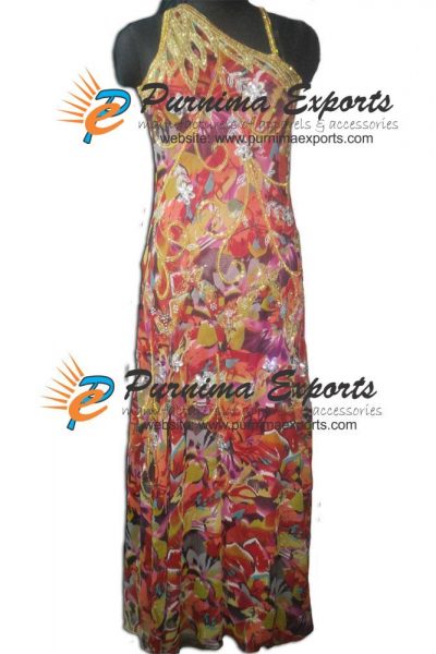 Printed Embroidered Dresses (PE-208)