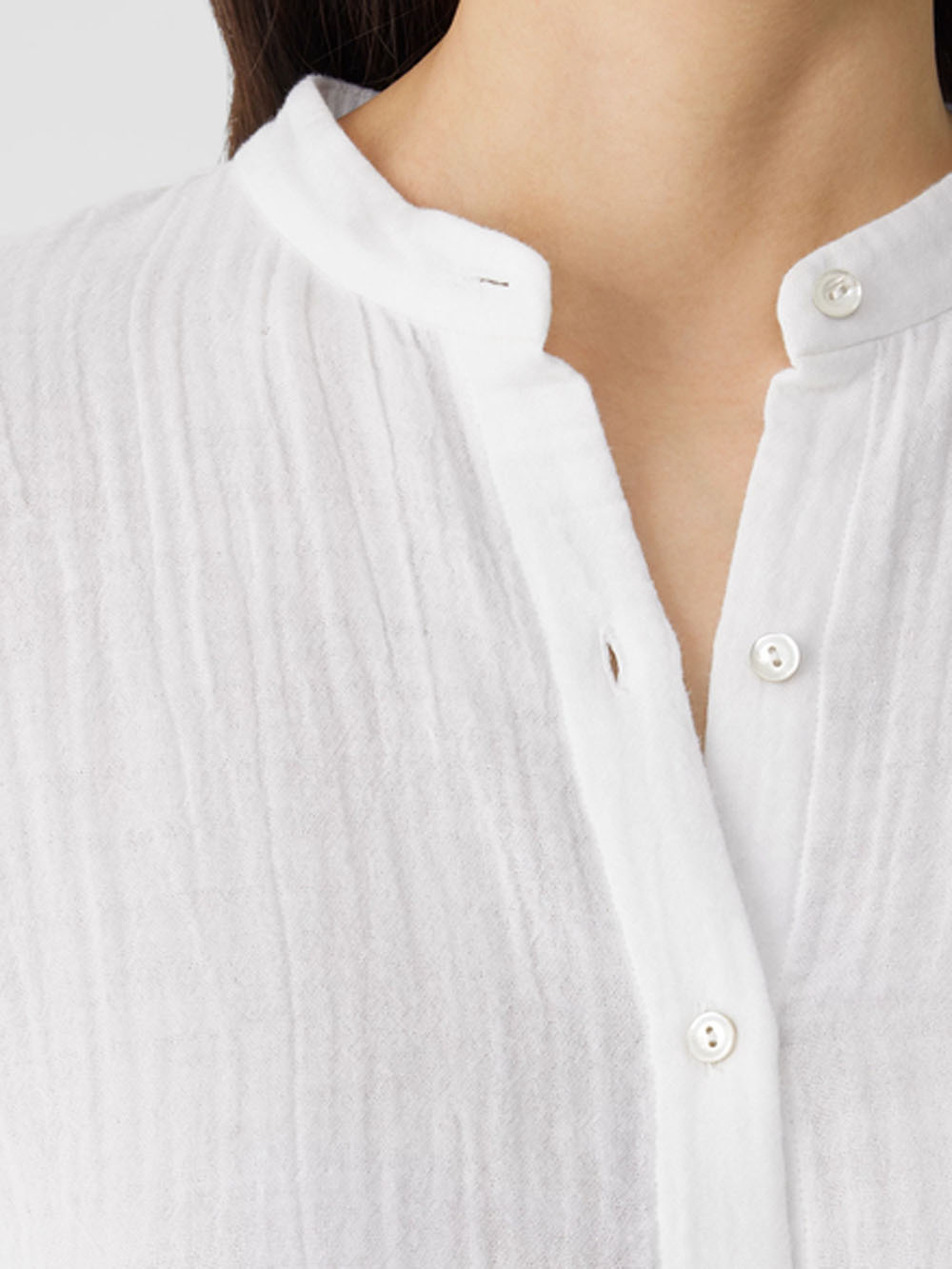 White Organic Cotton Gauze Shirts - Evening Garments | Apparel ...