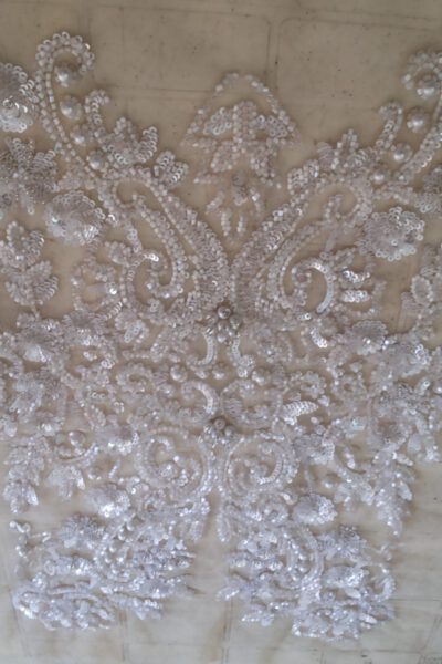 Hand Embroidered Bridal Fabric